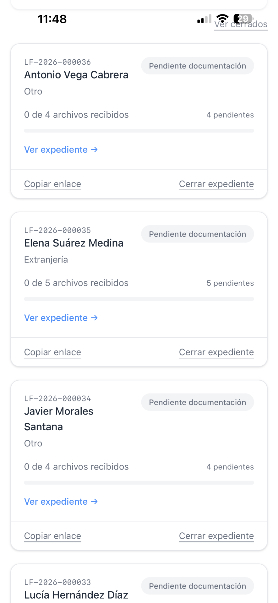 Panel del abogado