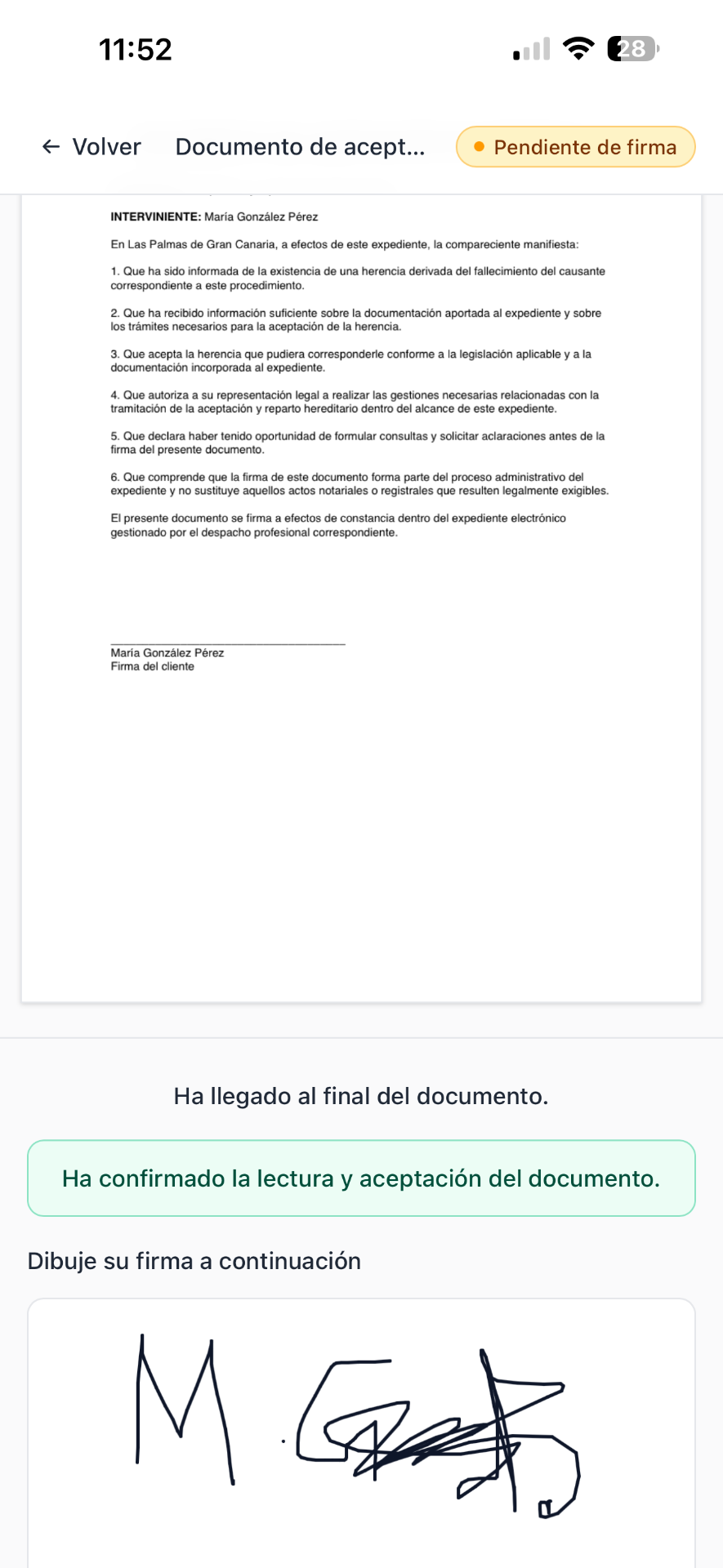 Firmas sin desplazamientos